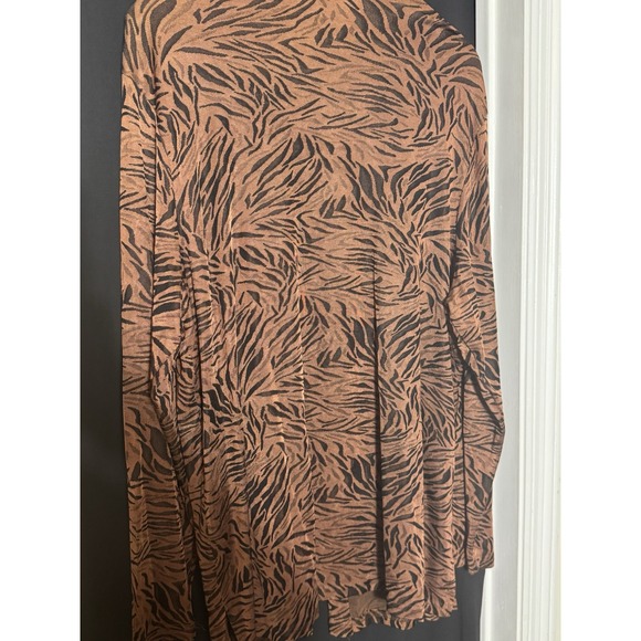 Sharon Anthony Animal Print‎ Blouse Stretch Longsleeve Acetate Blend 2x Mob Wife - Picture 6 of 7